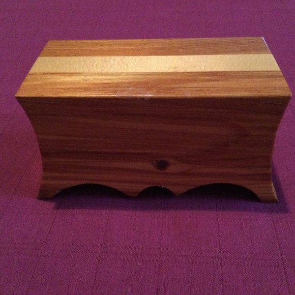 Fred Quist Handmade Wood Crafted Mini Desk Jewelry Box Decor Heart Drawer 5.75" - Picture 4 of 9